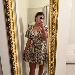 MAX STUDIO Floral Ruffle Wrap Dress